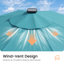 Parasol de terrasse inclinable en acier de 120 pouces (3 m) avec éclairage solaire à DEL-754969667