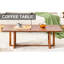 Petite table basse rectangulaire de salon en bois massif de couleur noyer, ajoute du charme à