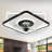 Denelda 20 Inch Modern Low Profile Flush Mount Ceiling Fan with Lights, DC Motor Dimmable LED Light Ceiling Fan