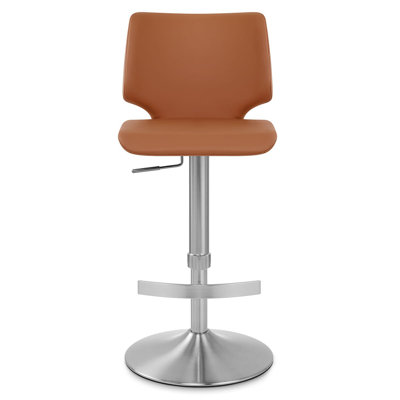 Tan Yes Bar Stool with Iron Frame
