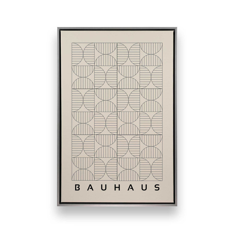 Rouleau de papier peint Bauhaus, Cadre flottant en chrome poli, H 36,75 po x l 24,75 po x P 1,75 po