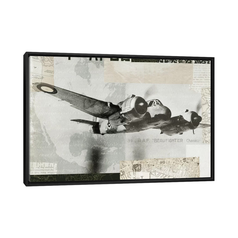 « ailes collage iii », impression sur toile tendue, H 18 po x l 26 po x P 1,5 po, Toile avec cadre noir, Pas de tapis