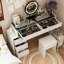 Ensemble de coiffeuse maquillage avec commode 3 tiroirs et miroir mobile