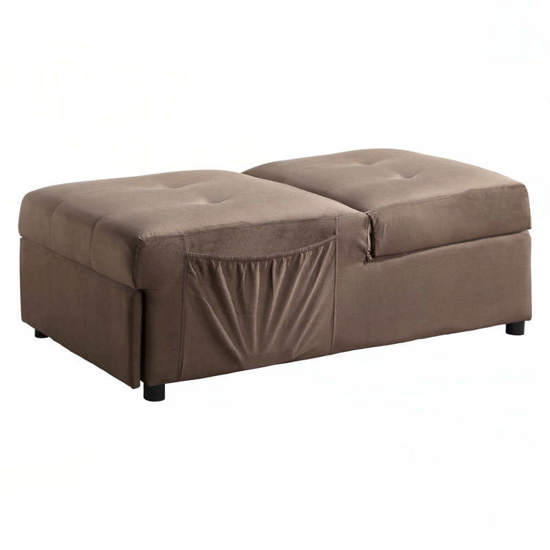 Banc de rangement avec plateau coulissant Modern, Brun
