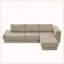 Canapé modulaire en L avec coussins double couche-1998083462