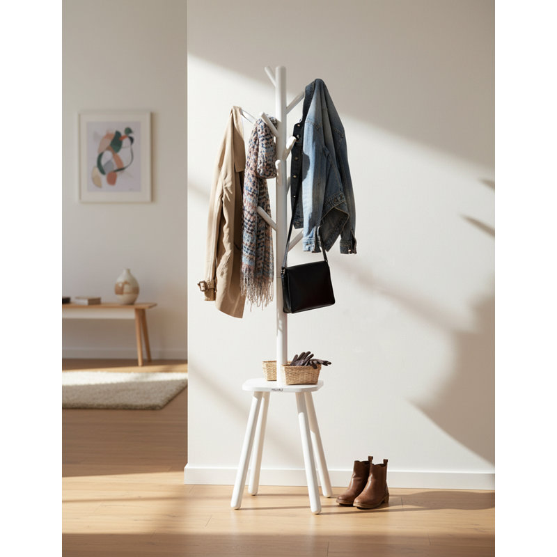 Metal Freestanding 8 - Hook Coat Rack