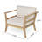 Echo Patio Acacia Wood Lounge Chair With Cushions & Armrests