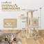 Tour pour chat Caphaus pour chats d'intérieur, joli petit arbre à chat moderne de 40 pouces avec perchoir élargi, arbre d'activité pour chat à plusieurs niveaux avec poteaux à griffes, tunnel, panier, maison pour chat-2124860542