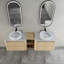 Meuble-lavabo mural avec lavabo d'art en céramique
