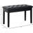 Black Faux Leather Padded Piano Bench With Wooden Frame - Ideal For Duets Duet Seat