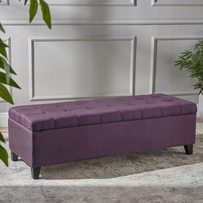Banc de rangement rembourré
