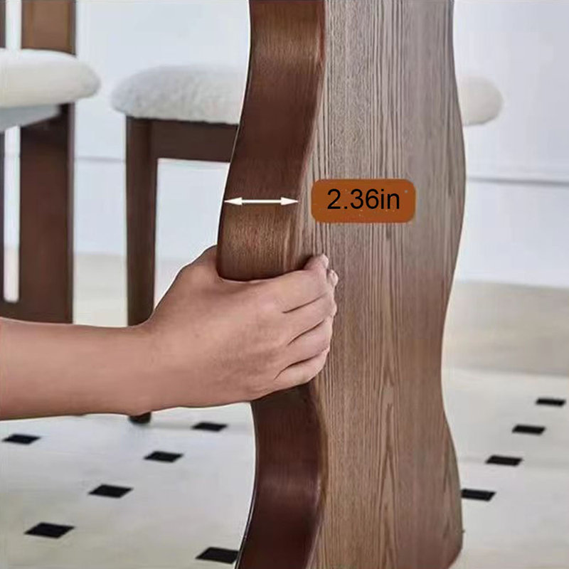 Kairis Ash Solid Wood Dining Table, 29.52"H x 78.74"L x 31.49"W