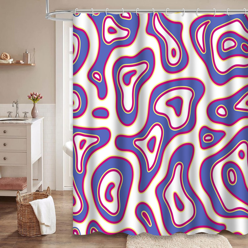 Rideau de douche avec 12 crochets, L 72 po x l 72 po