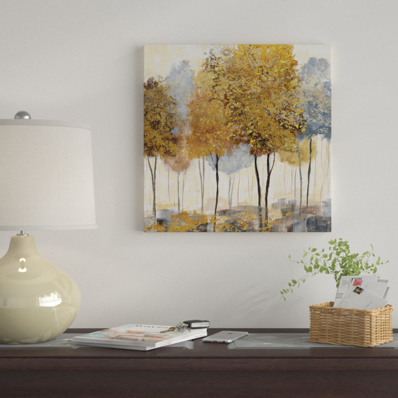 «Metallic Forest II», reproduction de peinture acrylique, H 36 po x l 36 po x P 1,5 po, Toile tendue