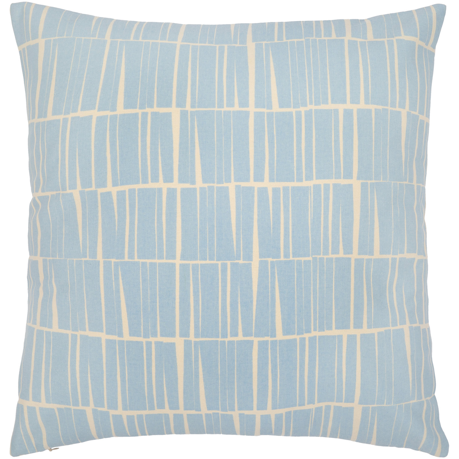 Lisi Cotton Pillow Cover, 18" x 18", Light Blue/Beige