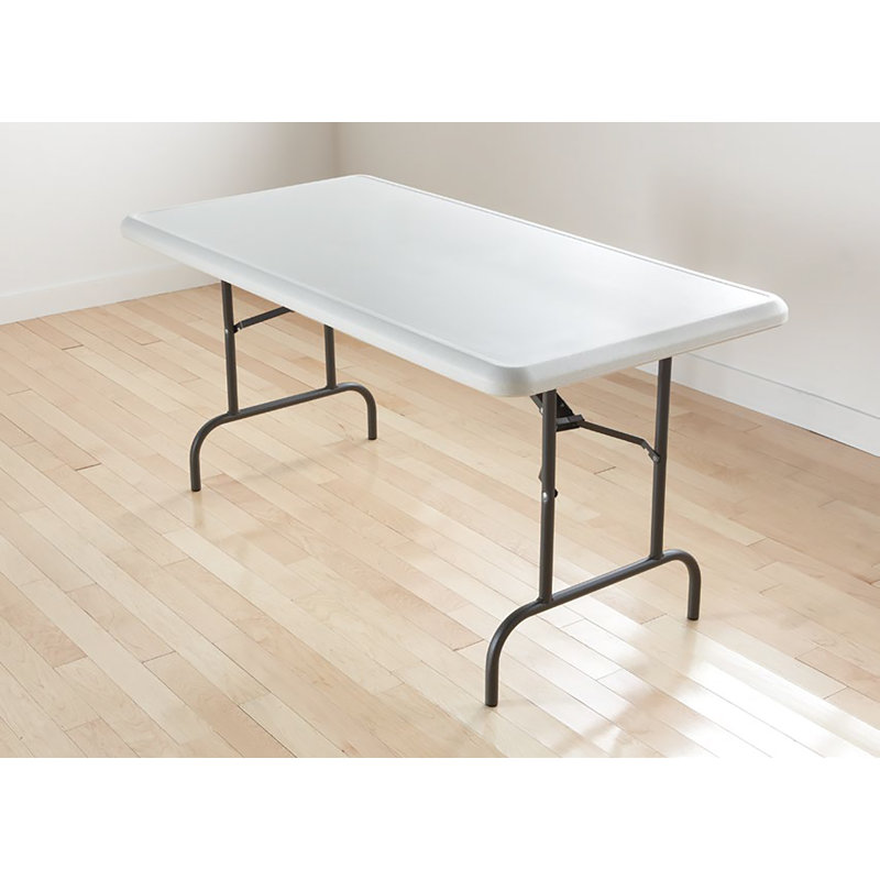 Platinum Granite Industrial Folding Table with Steel Legs, 30" x 60"