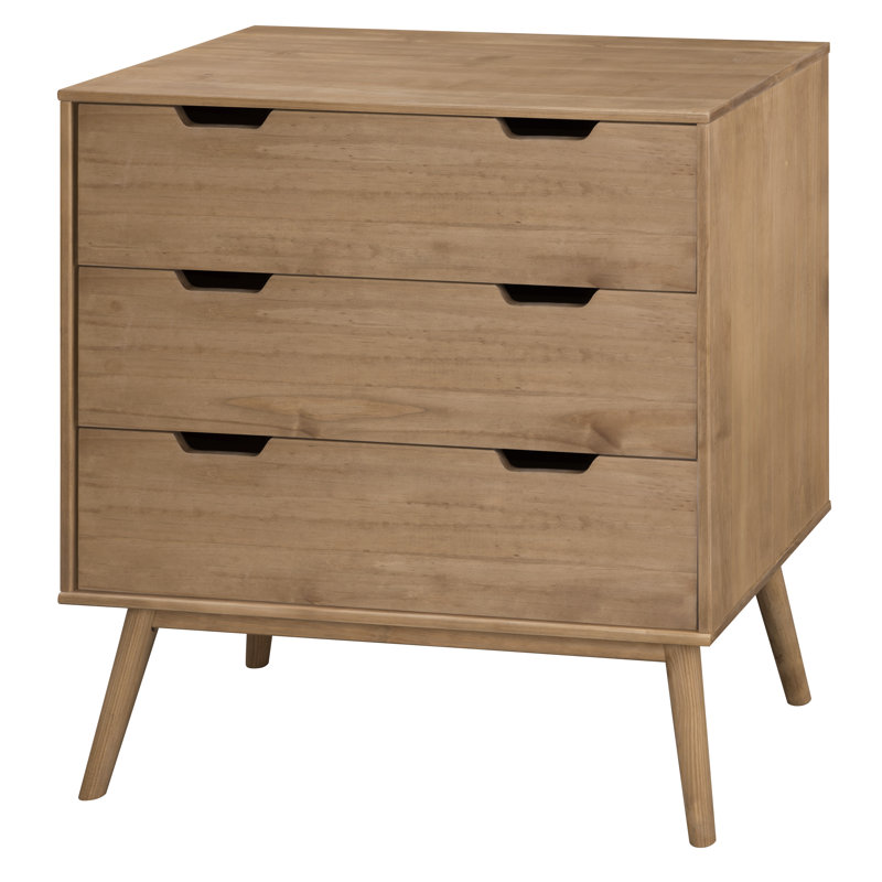 Apollonia Solid Wood 80cm W 3 - Drawer Chest of Drawers