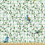 Osteen Winged Animal and Butterflies on Thin Leafy Branches Fabric