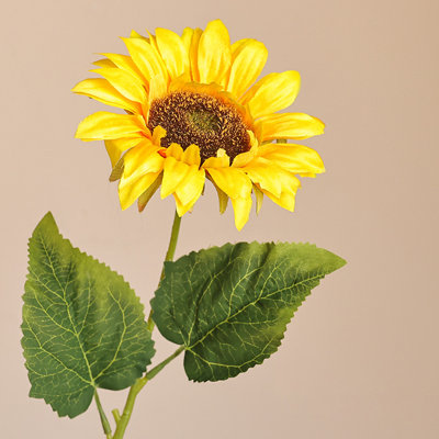 10Pcs Artificial Sunflowers, Long Stem Sunflower Artificial Flowers, Yellow Simulated Sunflowers, Used For Home Decoration, Wedding, Party Artificial Flower Decoration