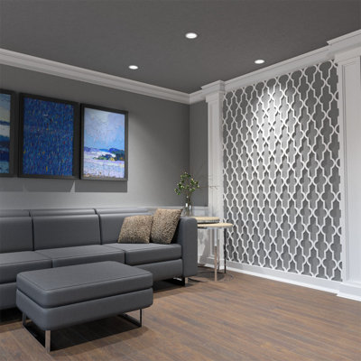 23.38" 3D Wall Panel in White