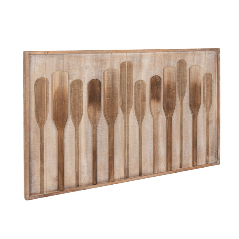 Décoration murale en bois avec pales surélevées