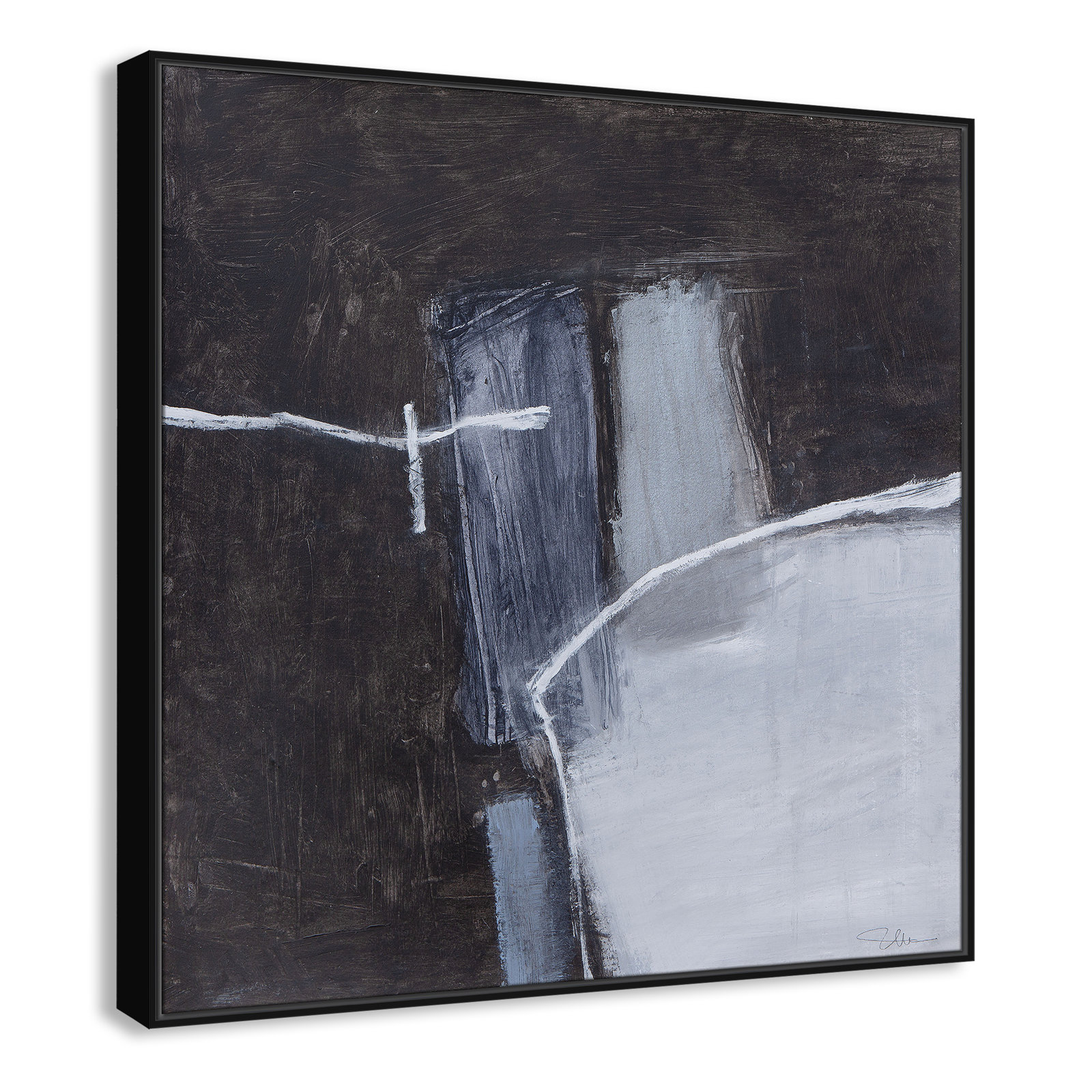 Casa Fine Arts "Graphite Gemstones I" Print, 41.5" H x 41.5" W, Black