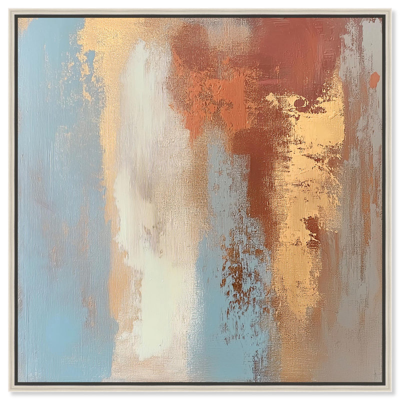 «Coastal Rust II» par Art Remedy, H 13 po x l 13 po, Noir, Cadre flottant