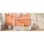 Lit simple en métal avec clôture et porte, blanc-292307290