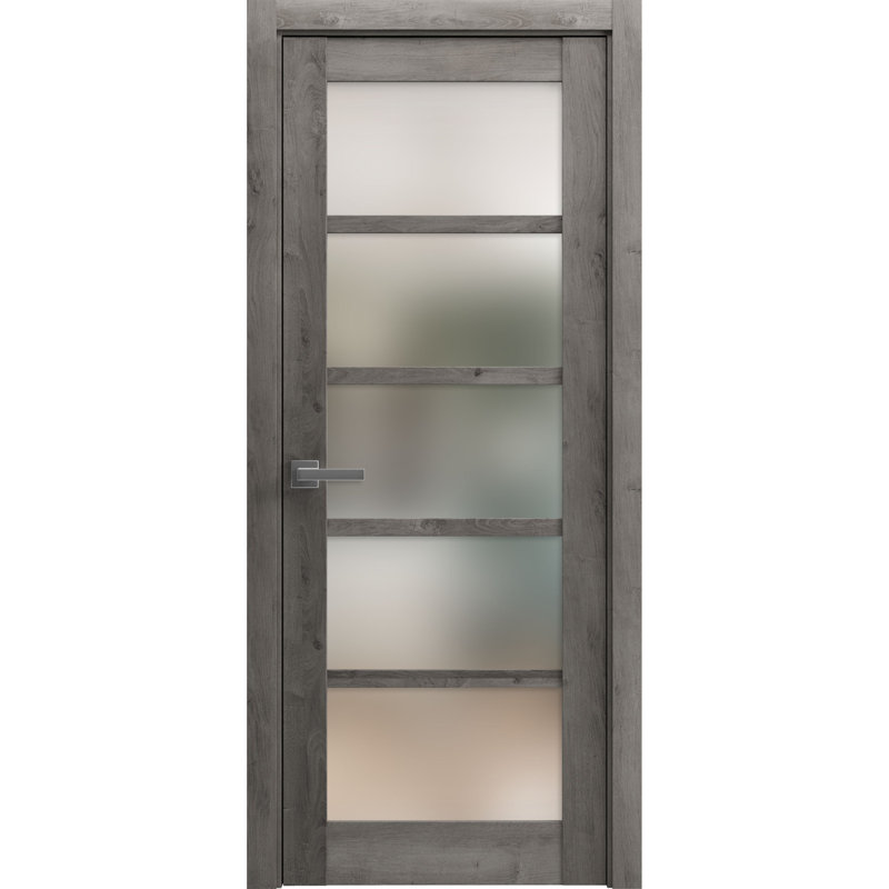 Porte standard lambrissée Quadro, 30 po x 84 po, Gris Nebraska