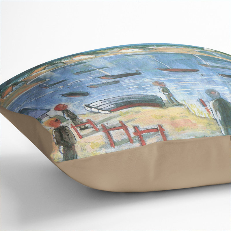 Harbour Square Throw Cushion, 40cm H x 40cm W x 15cm D, Stone