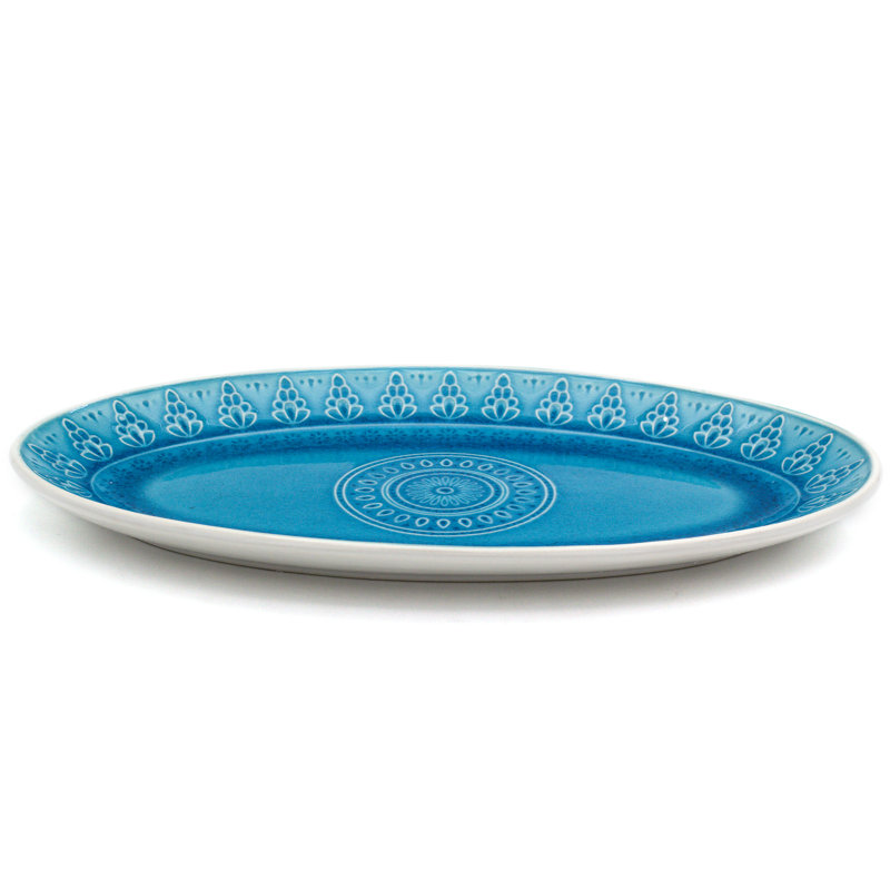 Fez Oval Platter, Gray