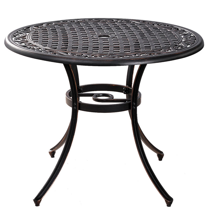 Merrimack Aluminum Bistro Table Outdoor for Garden,Bronze