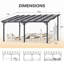 16 pi L 12 pi. Pergola Dmetal avec auvent