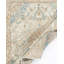 Tapis unique ivoire / bleu / taupe 3 pi 7 po x 4 pi 5 po des années 1920