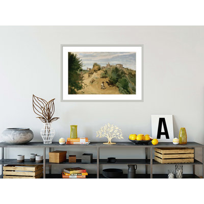 Genzano by Jean-Baptiste-Camille Corot -Framed Giclee Print