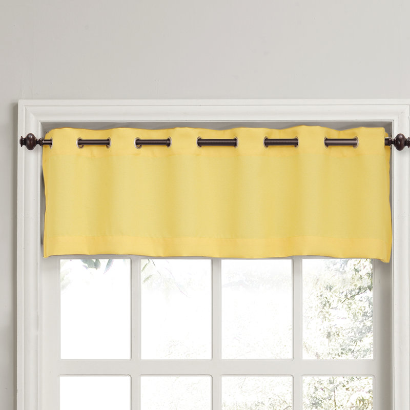 Cantonnière sur mesure 56 po Sauel, Jaune