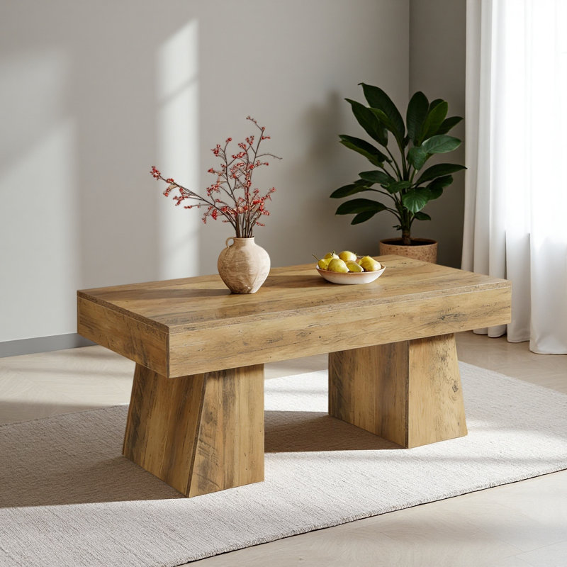 Wooden Dining Table,Rectangular Center Table,Spacious Coffee Table