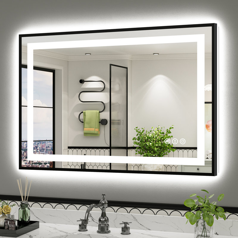 Miroir de salle de bain Matte, Rectangulaire, 44 po x 30 po
