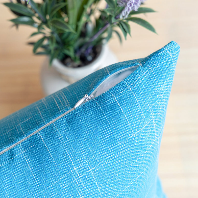 Coussin décoratif carré, 18 po x 18 po, Lac bleu