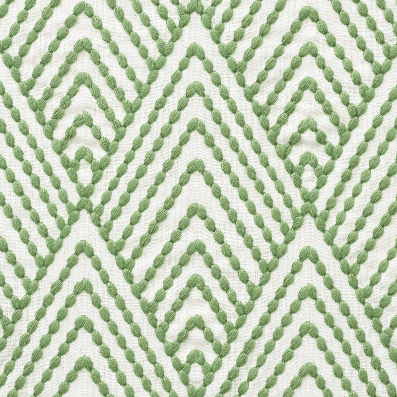 Avila Embroidery Fabric, Green