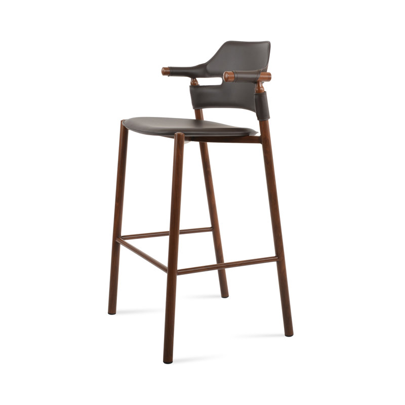 Tabouret Genoa Mw, Brun, Tabouret de comptoir (siège d'une hauteur de 26 p