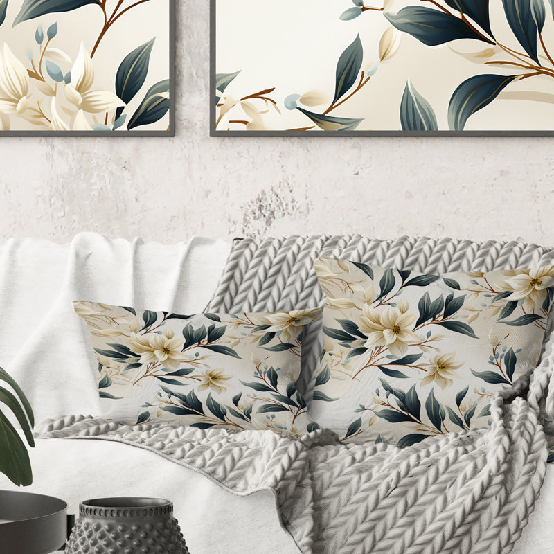 Coussin Whispering Vines I - Plants, H 18 po x l 18 po