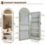 Armoire à bijoux l 15,7 po à DEL, armoire à bijoux à miroir murale / à fixation murale-108810148