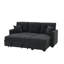 Canapé modulaire 71 po avec lit escamotable en forme de L 71 po et méridienne réversible avec rangement-215204472