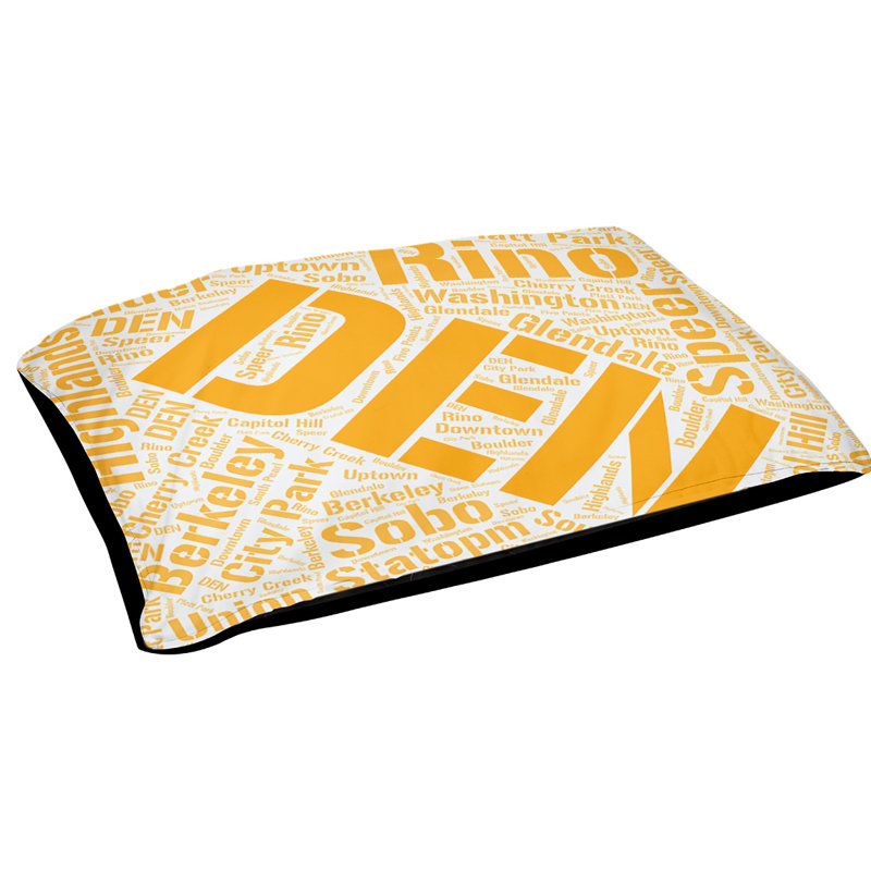 Oreiller rectangulaire designer, Moyen L 40 po x l 30 po, Orangé, Denver