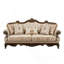 Ensemble de canapé formel de luxe traditionnel avec canapé 2 pièces et finition cerisier avec inclinaison dorée, meubles de salon en bois massif