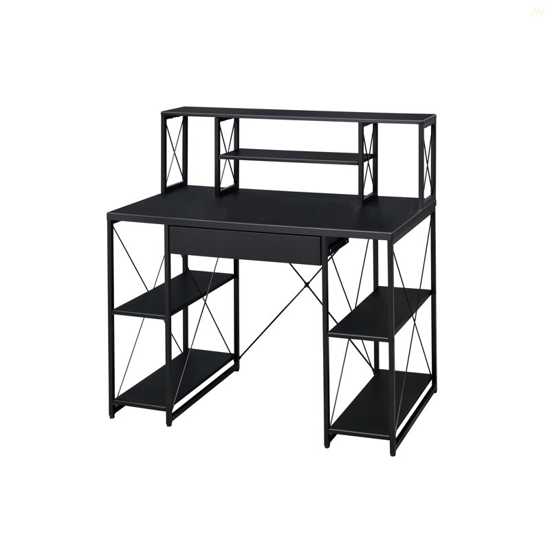 All Purpose Black Finish Writing Desk, Black