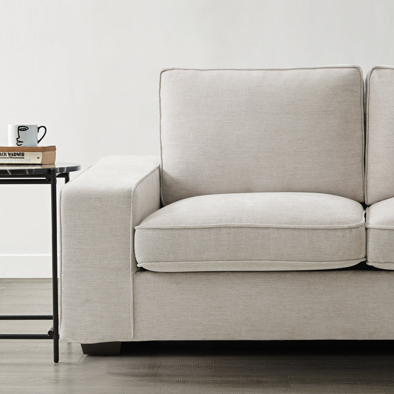 Hilmi Upholstered 88.58'' Sofa, Beige 100% Polyester