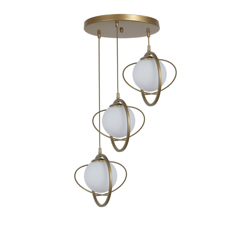 Chandle Chandelier, White/Antique