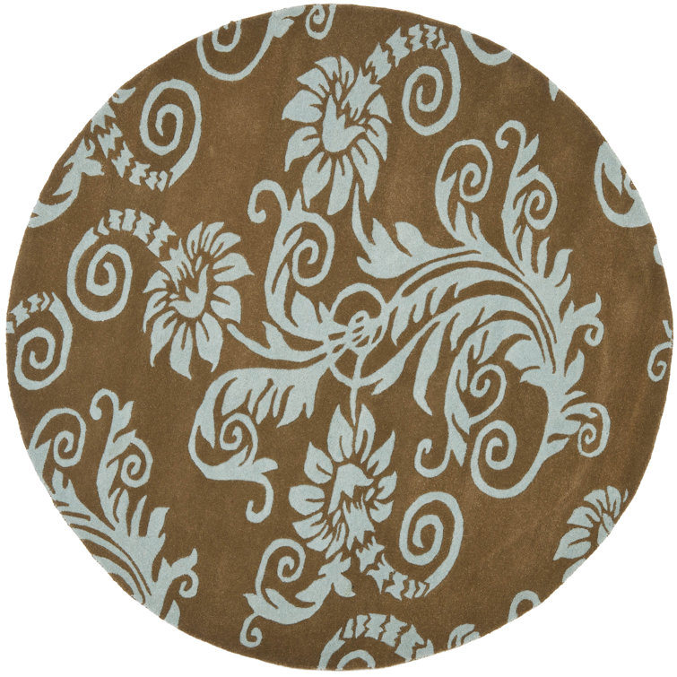 Cola Hand Tufted Wool And Viscose Floral Rug